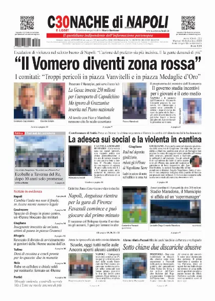 Prima pagina Cronache di Napoli