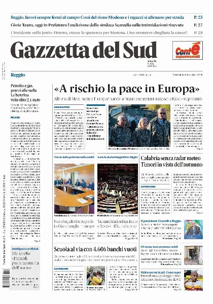 Prima pagina Gazzetta del Sud | Reggio Calabria