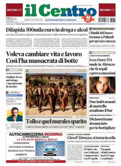 Prima pagina Il Centro | Chieti