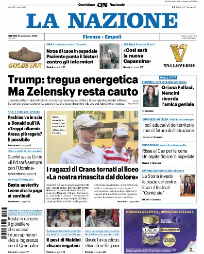 Prima pagina La Nazione