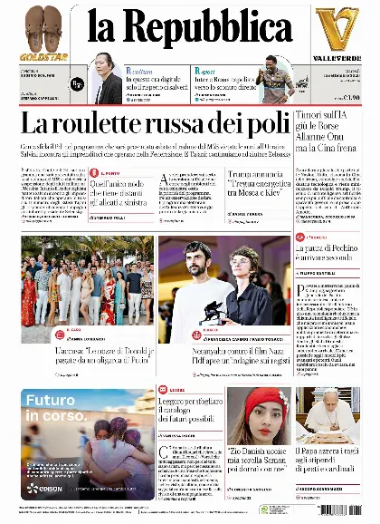 Prima pagina la Repubblica