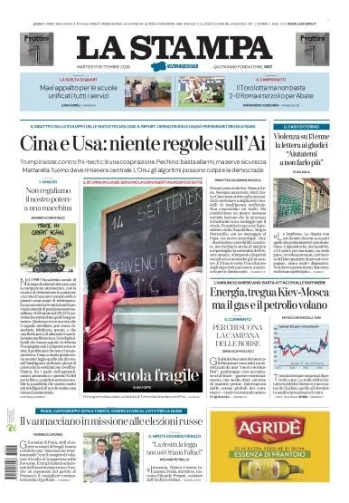 Prima pagina La Stampa | Aosta