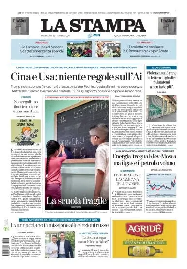 Prima pagina La Stampa | Asti