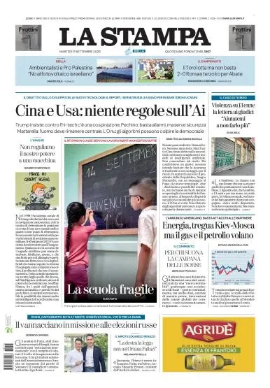 Prima pagina La Stampa | Biella