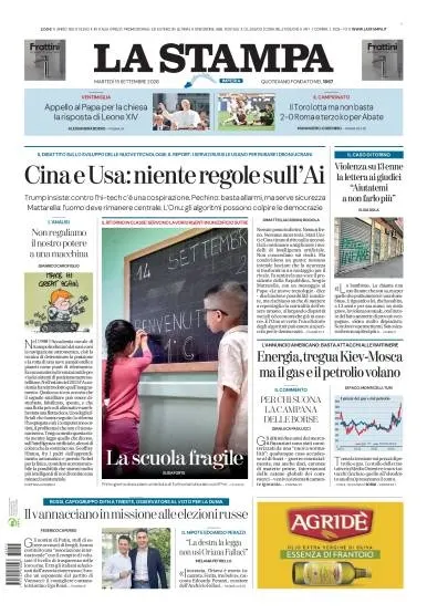 Prima pagina La Stampa | Imperia
