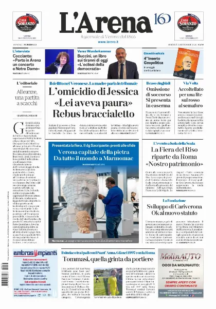 Prima pagina L'Arena