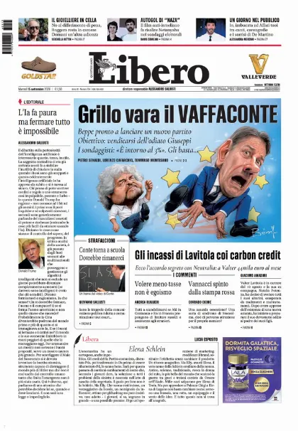 Prima pagina Libero
