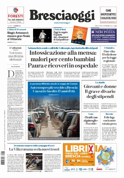 Prima pagina Bresciaoggi