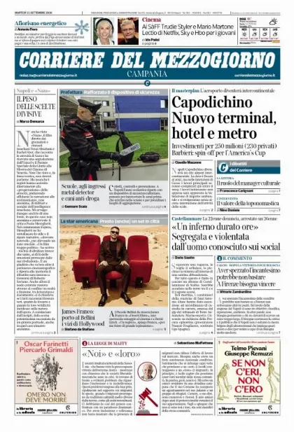 Prima pagina Corriere del Mezzogiorno | Campania