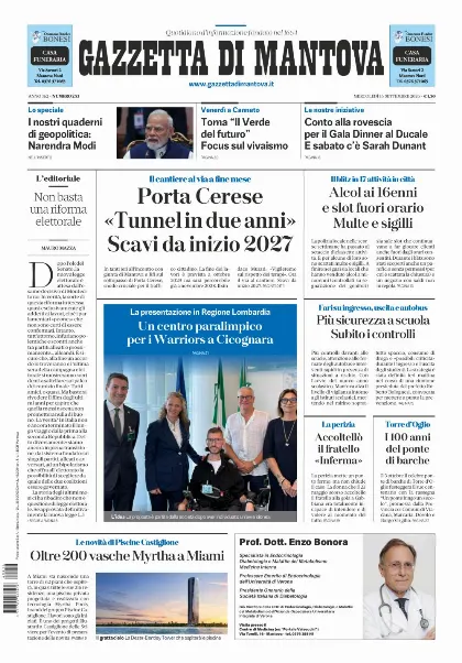 Prima pagina Gazzetta di Mantova