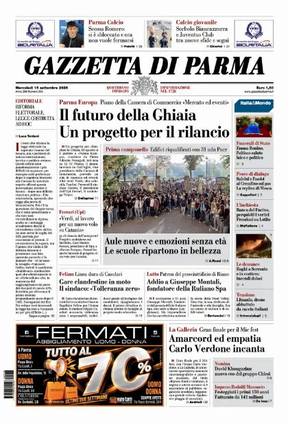 Prima pagina Gazzetta di Parma