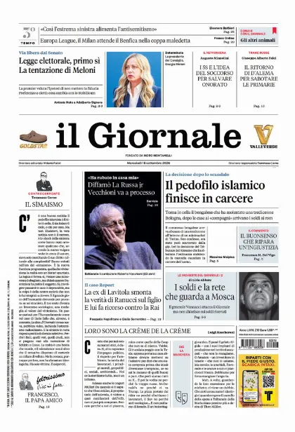 Prima pagina il Giornale