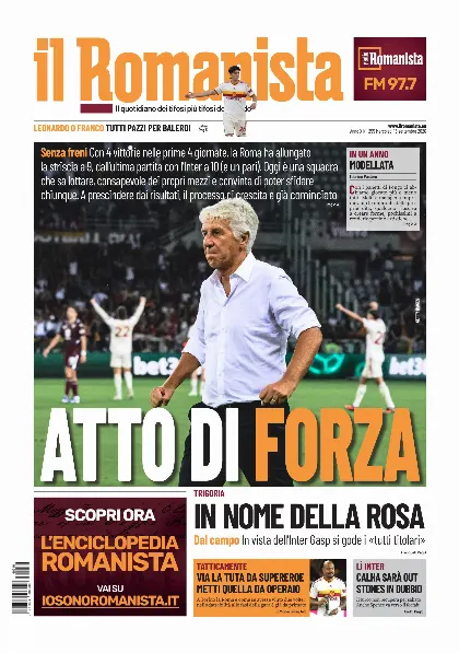 Prima pagina Il Romanista