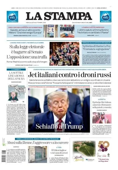 Prima pagina La Stampa