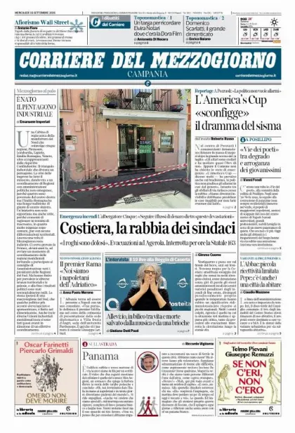Prima pagina Corriere del Mezzogiorno | Campania