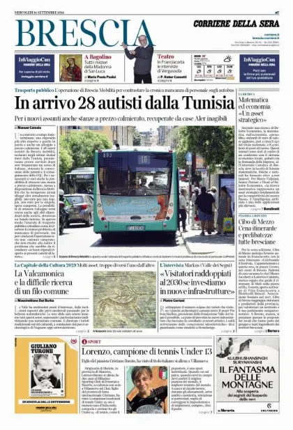 Prima pagina Corriere della Sera | Brescia