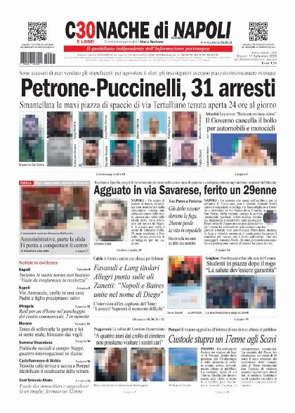 Prima pagina Cronache di Napoli