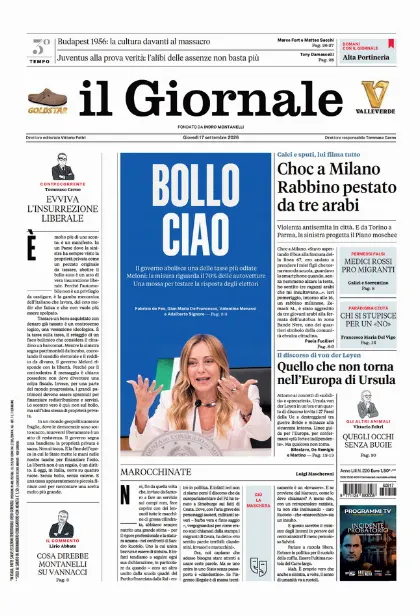 Prima pagina il Giornale