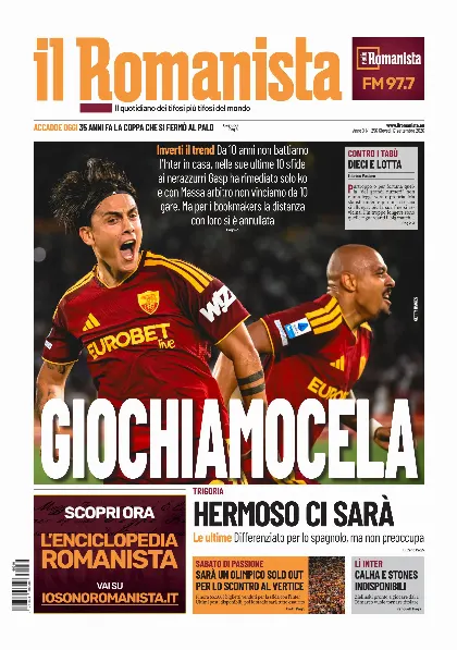 Prima pagina Il Romanista