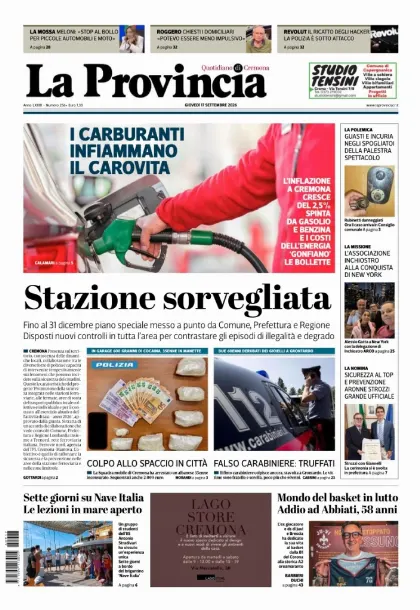 Prima pagina La Provincia