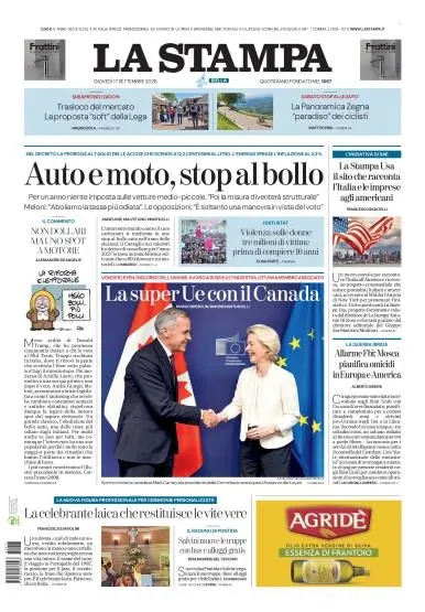 Prima pagina La Stampa | Biella