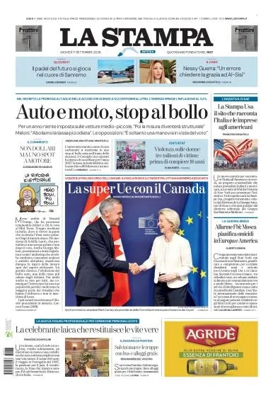 Prima pagina La Stampa | Imperia
