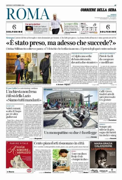 Prima pagina Corriere della Sera | Roma