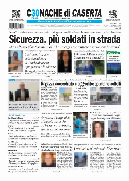 Prima pagina Cronache di Caserta