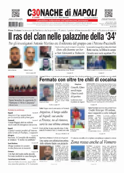 Prima pagina Cronache di Napoli