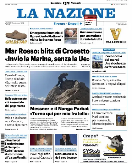 Prima pagina La Nazione