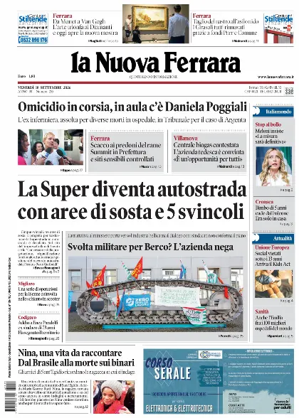 Prima pagina La Nuova Ferrara
