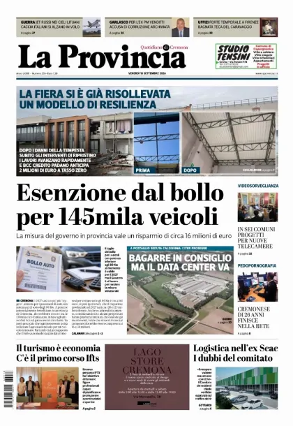 Prima pagina La Provincia