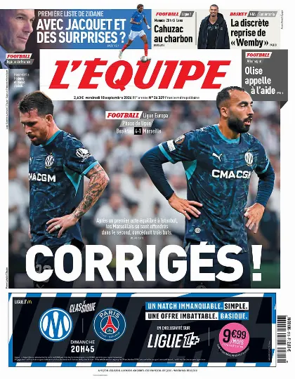 Prima pagina L Equipe
