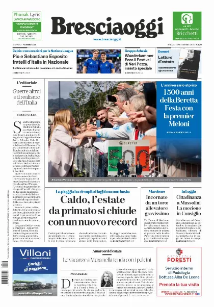 Prima pagina Bresciaoggi