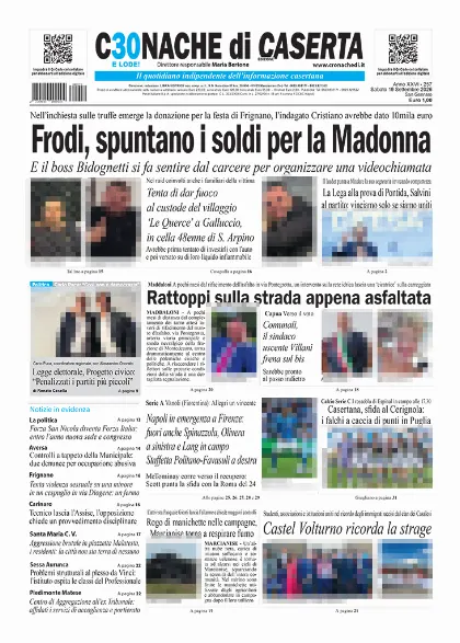 Prima pagina Cronache di Caserta