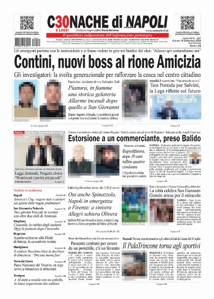 Prima pagina Cronache di Napoli