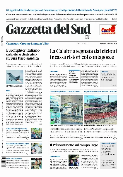 Prima pagina Gazzetta del Sud | Catanzaro