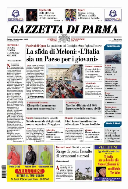 Prima pagina Gazzetta di Parma