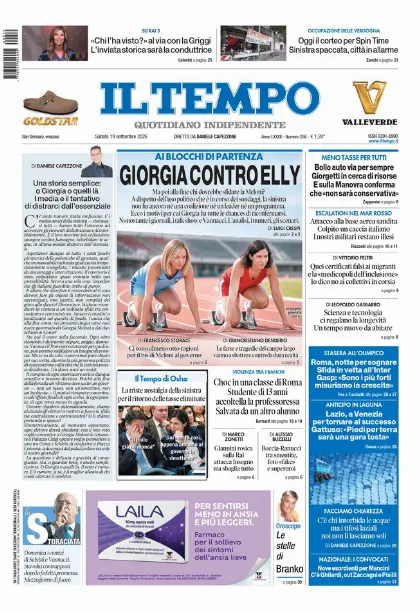 Prima pagina Il Tempo