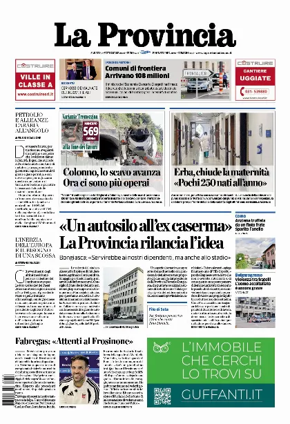 Prima pagina La Provincia