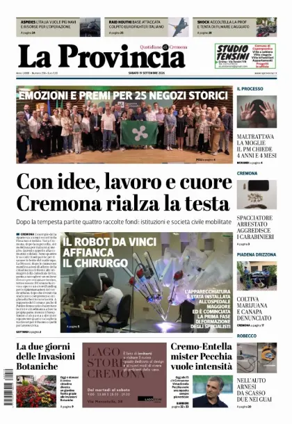 Prima pagina La Provincia