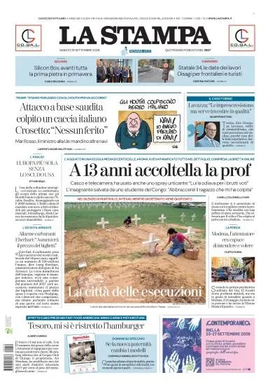 Prima pagina La Stampa | Novara