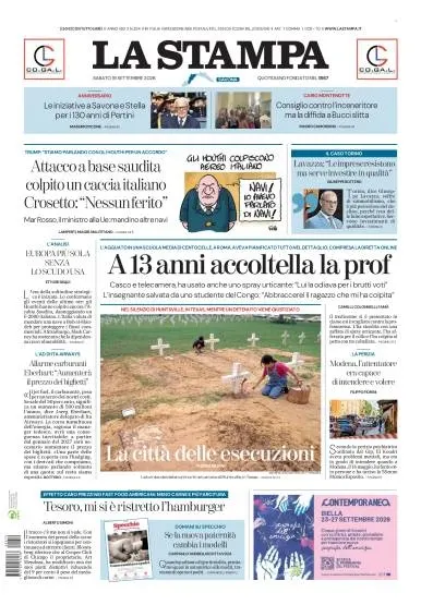Prima pagina La Stampa | Savona