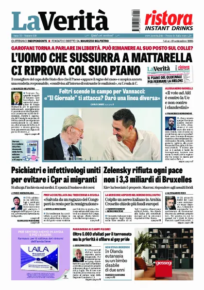 Prima pagina La Verita