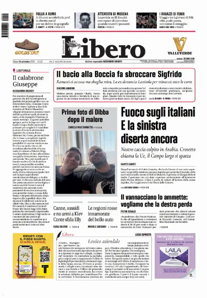 Prima pagina Libero