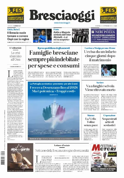Prima pagina Bresciaoggi