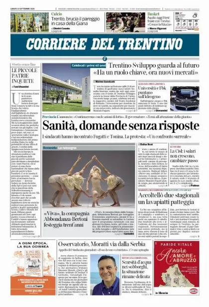 Prima pagina Corriere del Trentino