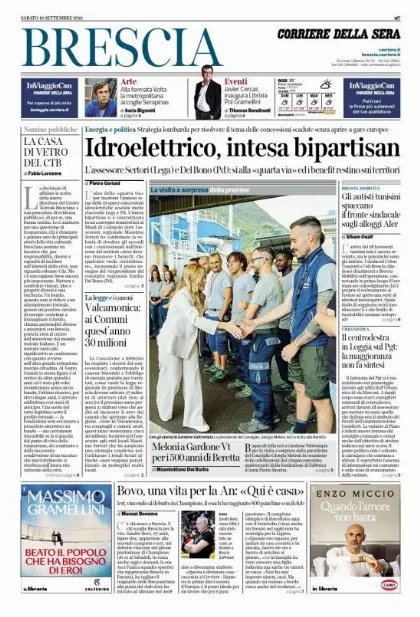 Prima pagina Corriere della Sera | Brescia