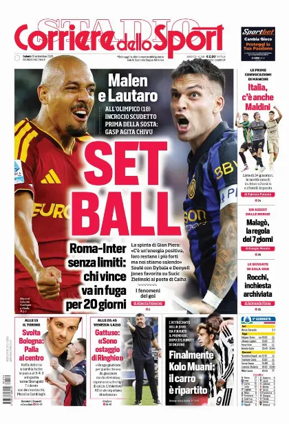 Prima pagina Corriere dello Sport - Stadio
