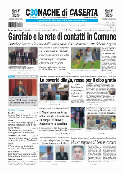 Prima pagina Cronache di Caserta